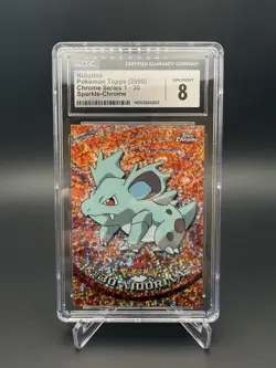 2000 Topps Chrome Nidorina Pokemon T.V. Sparkle Cgc 8 - Image 1
