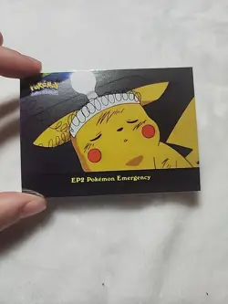 Pokemon Topps EP2 Pokemon Emergency Holo Foil Blue Label NM - Image 1