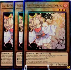 3x Ash Blossom & Joyous Spring RA01-EN008 - Prismatic Ultimate Rare YU-GI-OH! - Image 3