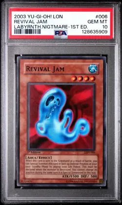 Revival Jam #006 2003 YU-GI-OH! LON Labyrinth Nightmare 1st Edition GEM PSA 10 - Image 1