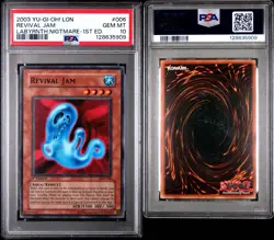 Revival Jam #006 2003 YU-GI-OH! LON Labyrinth Nightmare 1st Edition GEM PSA 10 - Image 3