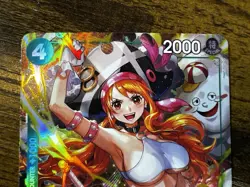 English One Piece Nami Alt Art OP14-031 The Azure Sea's Seven - Image 3