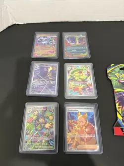POKEMON PHANTASMAL FLAMES LOT - 2 Sleeved Packs - 1 Mat-6 Trading Cards As Shows - Image 3