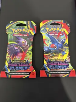 POKEMON PHANTASMAL FLAMES LOT - 2 Sleeved Packs - 1 Mat-6 Trading Cards As Shows - Image 4