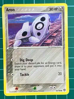 Aron 42/108 EX Power Keepers Common Pokemon Card Non Holo 2007 [2] - Image 1