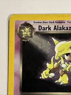Dark Alakazam 1/82 Team Rocket Holo Pokemon TCG Vintage Awesome Card 🔥 HP - Image 2
