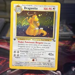 Dragonite 4/62 Rare Fossil Holo 1st Edition Pokemon NICE CARD! - Image 1