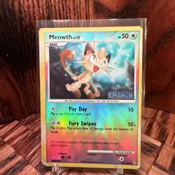 Pokemon Card 2008 Legends Awakened - Meowth 106/146 Reverse Holo Stamped - Image 1