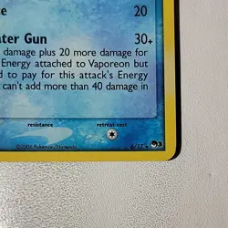 Vaporeon 6/17 POP Series 3 Promo Pokemon Card Holo Foil Rare Near Mint - Image 3