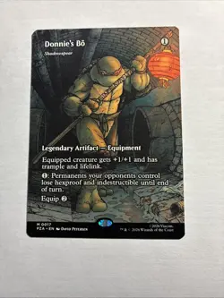 Donnie's Bo - Shadowspear (Borderless) TMNT MTG Plus Bonus Rare!!! - Image 1