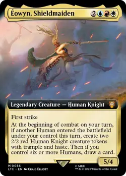 LP - Foil - Eowyn, Shieldmaiden (Extended Art) - 86 - Commander: The Lord of ... - Image 1