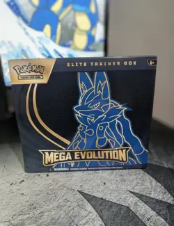 POKEMON TCG MEGA EVOLUTION ETB LUCARIO ELITE TRAINER BOX NEW FACTORY SEALED - Image 1