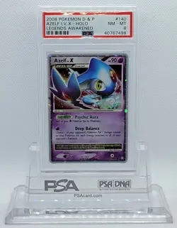 POKEMON LEGENDS AWAKENED AZELF LV. X #140 ULTRA RARE HOLO FOIL PSA 8 NM-MT #* - Image 2