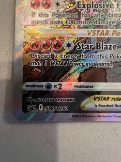 Pokemon TCG Charizard VStar SWSH262 Black Star Promo English NM - Image 5