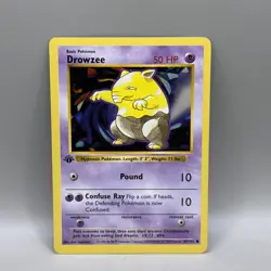 Pokemon Drowzee Common 1st Edition Base Set Shadowless 49/102 LP - Image 1