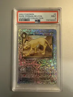 Pokemon Dark Persian Legendary Coll. Reverse Holo Rare #6 PSA 9 Mint - Image 1