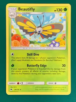 Beautifly 26/214 Rare SM Lost Thunder Pokemon TCG Non-Holo - Image 1
