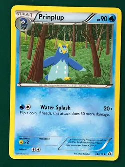 Prinplup 34/113 Uncommon Legendary Treasures Pokemon TCG Non-Holo - Image 1