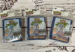 (3) Ultra Pro Gaming Sleeves Deck Protector Pokemon LAPRAS Seaside Design 65 Ct - Image 1