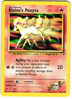 Blaine's Ponyta 63/132 Pokemon Gen 1: Gym Heroes - Image 1