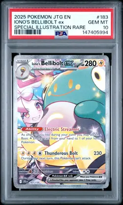 2025 POKEMON JTG EN-JOURNEY TOGETHER #183 IONO'S BELLIBOLT EX PSA 10 - Image 1