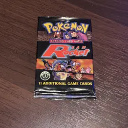 Pokemon TCG Team Rocket Booster Pack GYARADOS Art W/ 2 Mystery Halos Added - Image 1