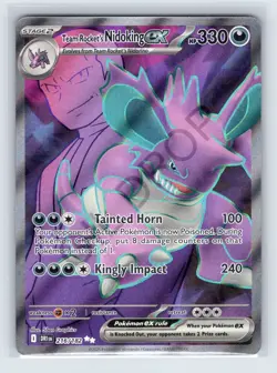 Team Rocket's Nidoking EX 216/182 Full Art Destined Rivals - Pokemon TCG - Image 1
