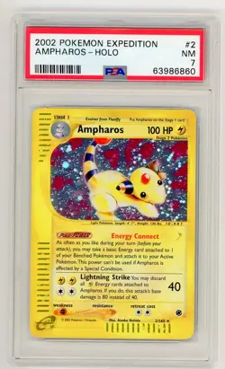 Ampharos 2002 Pokemon Expedition PSA 7 #2 - Image 1