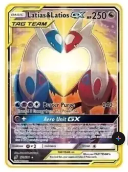 Pokemon Latias & Latios GX TAG TEAM Full Art Ultra Rare Holo SM-Team Up 170/181 - Image 1