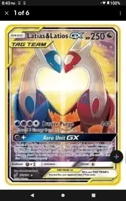 Pokemon Latias & Latios GX TAG TEAM Full Art Ultra Rare Holo SM-Team Up 170/181 - Image 5