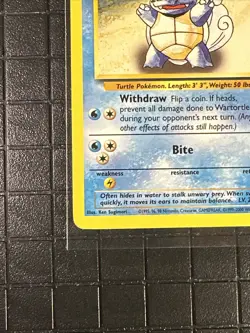 Wartortle 63/130 Base Set 2 Vintage RARE Pokemon TCG - Image 2