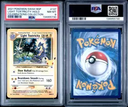 2021 POKEMON SWSH BLACK STAR PROMO CELEBRATIONS COLL LIGHT TOXTRICITY-HOLO PSA 8 - Image 2