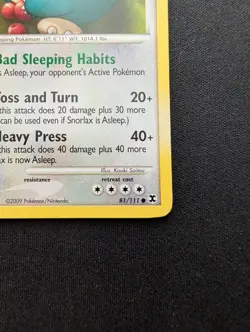 M/NM Pokemon Snorlax Regular Card 81/111 Rising Rivals - Image 5