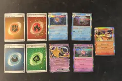 12 CARDS Pokemon 151 SCARLET VIOLET S&V ENERGY HOLOS COMMONS UNCOMMONS TRAINERS - Image 1