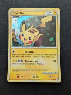 M/NM Pokemon Pikachu Holo Card HGSS03 Black Star Promo - Image 1