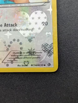 M/NM Pokemon Eevee Reverse Holo Card RC14/RC25 Legendary Treasures - Image 5