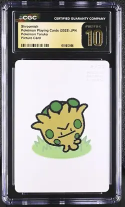 ✨✨ CGC 10 PRISTINE 2025 TARUKA POKEMON PLAYING CARDS Shroomish Picture Card - Image 1