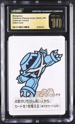 ✨✨ CGC 10 PRISTINE 2025 TARUKA POKEMON PLAYING CARDS Metagross Effect Card - Image 1
