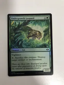 Undergrowth Leopard Foil MTG Magic the Gathering Card NM Near Mint TDM - Image 1