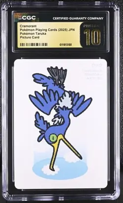 ✨✨ CGC 10 PRISTINE 2025 TARUKA POKEMON PLAYING CARDS Cramorant Picture Card - Image 1