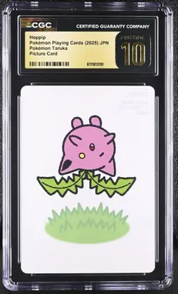 ✨✨ CGC 10 PRISTINE 2025 TARUKA POKEMON PLAYING CARDS Hoppip Picture Card - Image 1