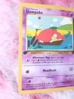Slowpoke Pokemon Card 1st Edition Team Rocket 67/82 Common TCG 2000 WOTC - Image 2