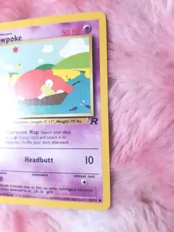Slowpoke Pokemon Card 1st Edition Team Rocket 67/82 Common TCG 2000 WOTC - Image 3