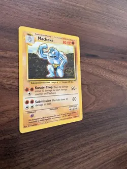 Machoke 34/102 Base Set Pokemon Card Uncommon Unlimited Ed. 1999 MP - Image 3