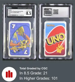 Zacian Pokemon UNO Card Blue 7 CGC 9 MINT 2021 Asia Pocket Monster UNO POP 122 - Image 3