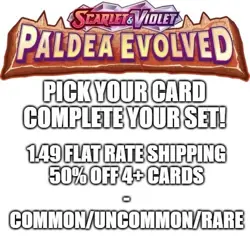 Flat Ship! Paldea Evolved Complete Your Set! Pick Your Card C/UC/R Pokemon NM/M - Image 1