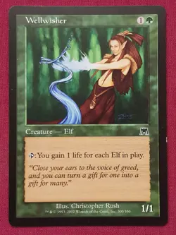 Magic The Gathering ONSLAUGHT WELLWISHER green card MTG - Image 1