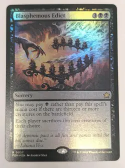 Blasphemous Edict Foundations Foil - MTG RARE - Image 1