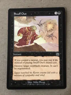 Snuff Out X1 Mercadian Masques Ex+ Cond See Pics Front Back - Image 1