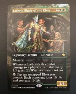 Lathril, Blade of the Elves (Borderless) Foundations MTG Regular Near Mint - Image 1
